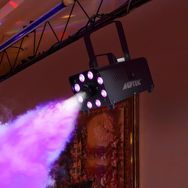 Smoke Machine,Fog Machine with 13 Colorful LED Lights Effect