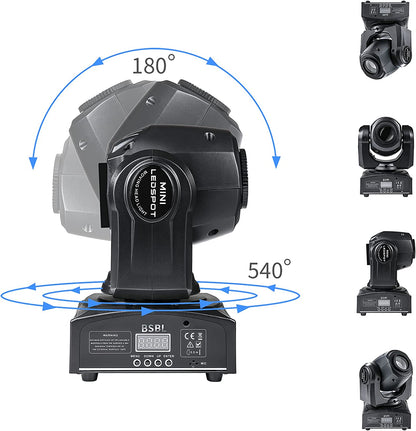 Moving Head Light 30W DJ Lights Stage Lighting with 8 GOBO 15 Color