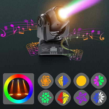 Moving Head Light 30W DJ Lights Stage Lighting with 8 GOBO 15 Color
